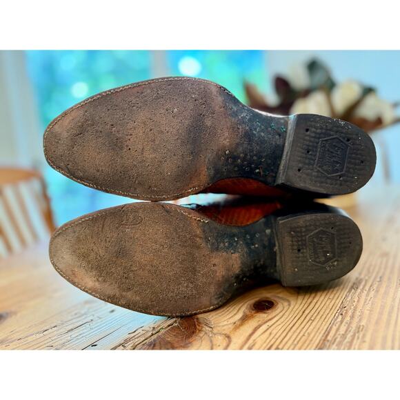 Vtg Tony Lama Exotic Python Black Label 8113 Western Cowboy Boots Men's US 12B - Picture 12 of 15